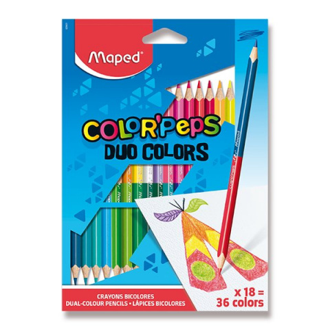 Pastelky Maped DUO 18ks = 36barev